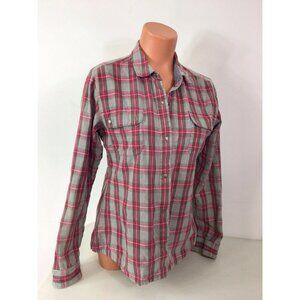 Horny Toad Plaid Shirt Snap Front Flannel Lined Womens Small